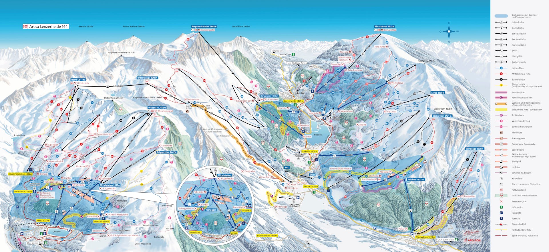 Parpan ski map