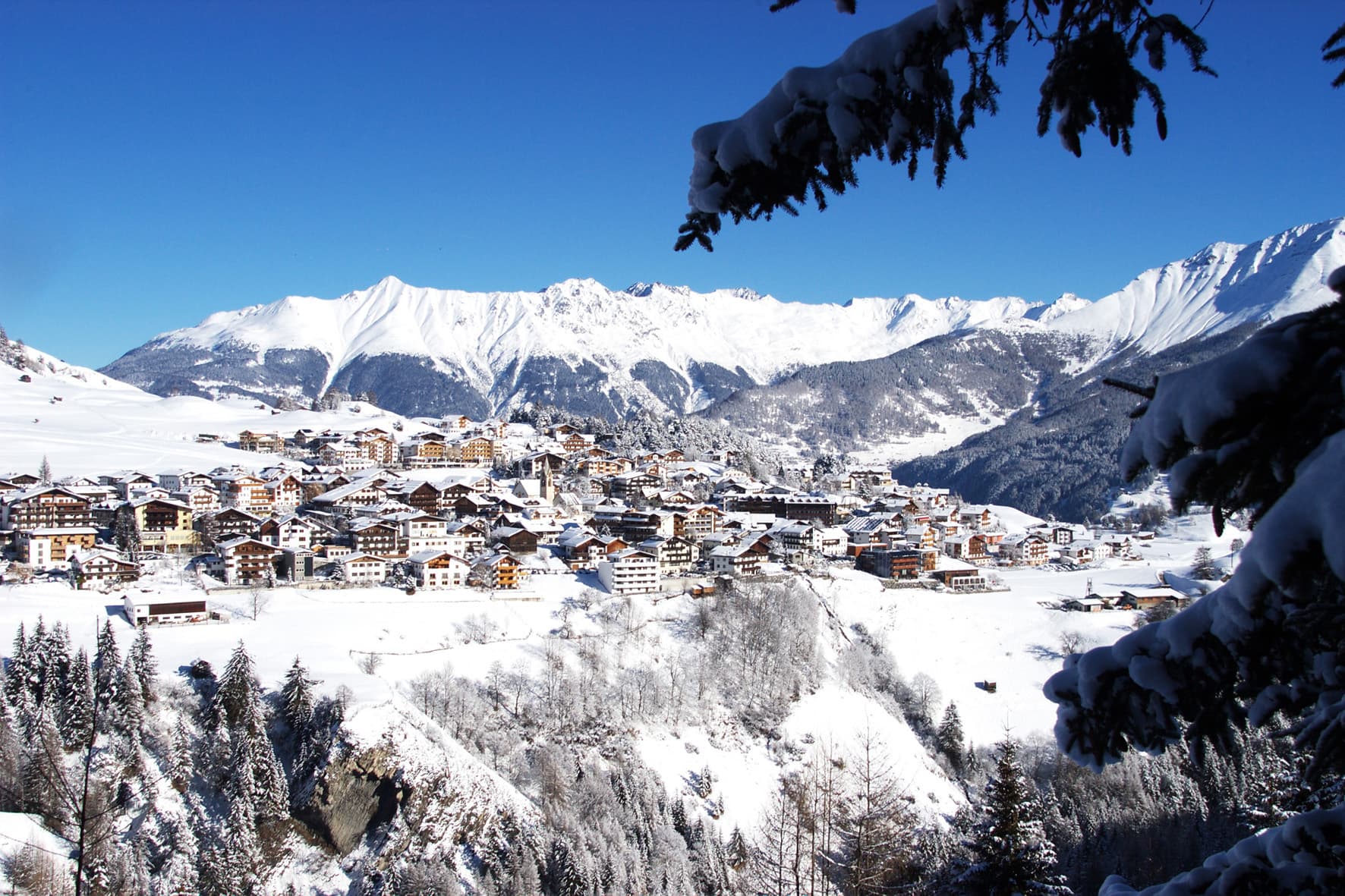 Serfaus ski resort during winter