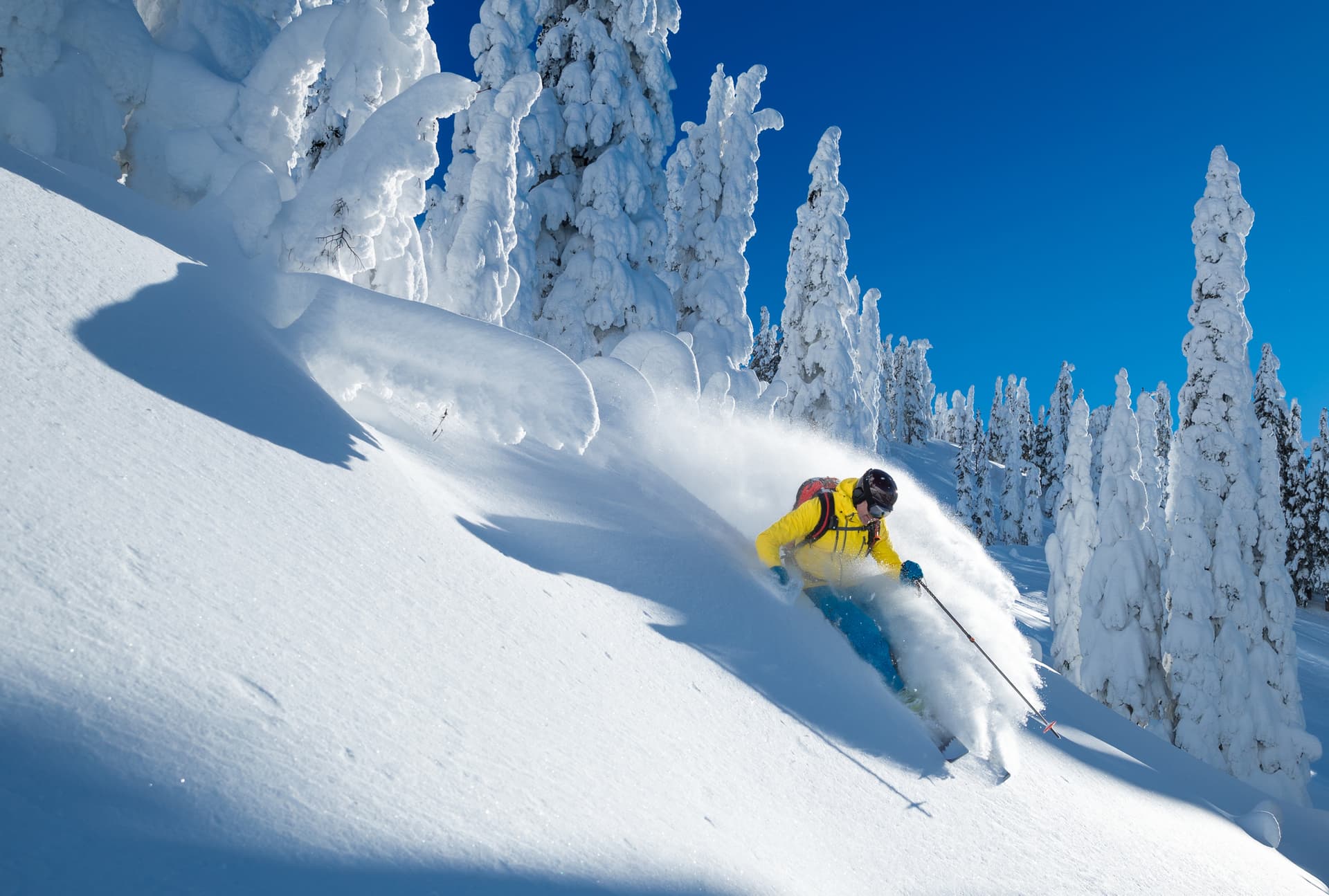 person-skiing-fast-powder
