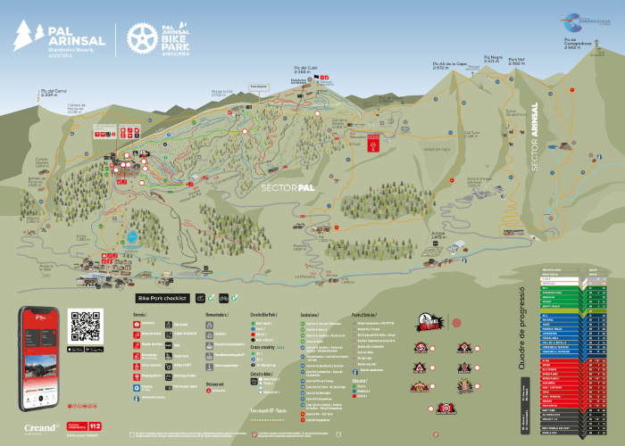 Pal Arinsal Hiking and Biking Map