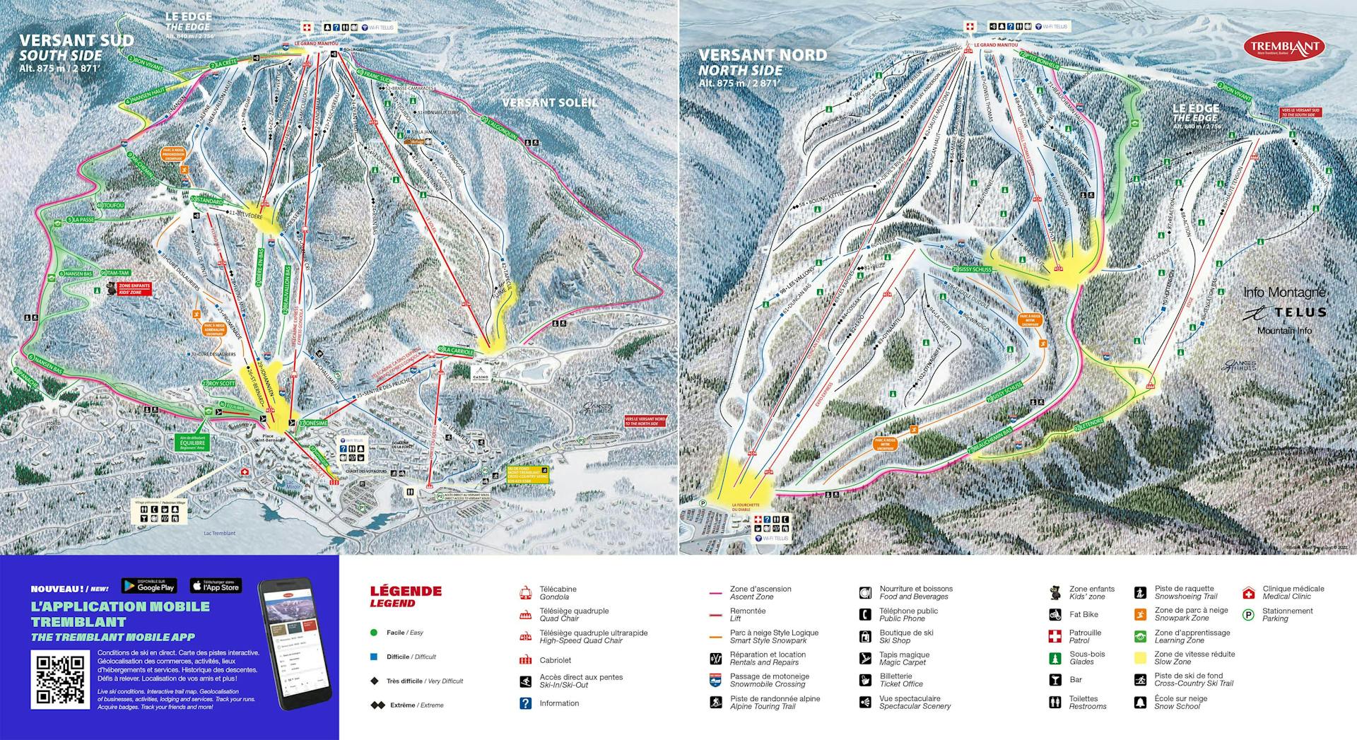 Tremblant ski map