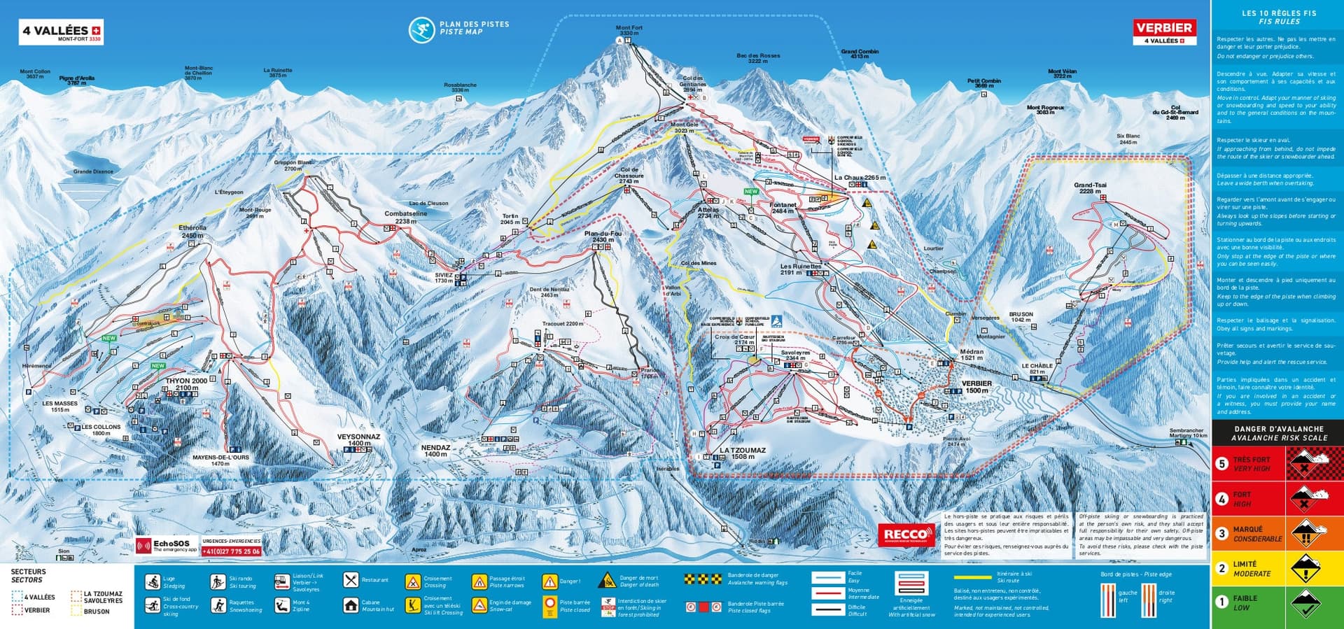 Verbier-Bruson ski map