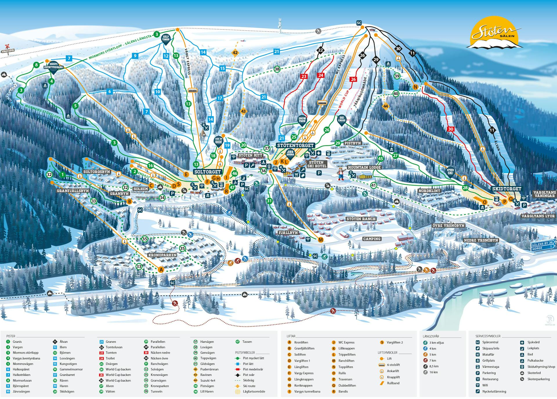 Stoten ski map