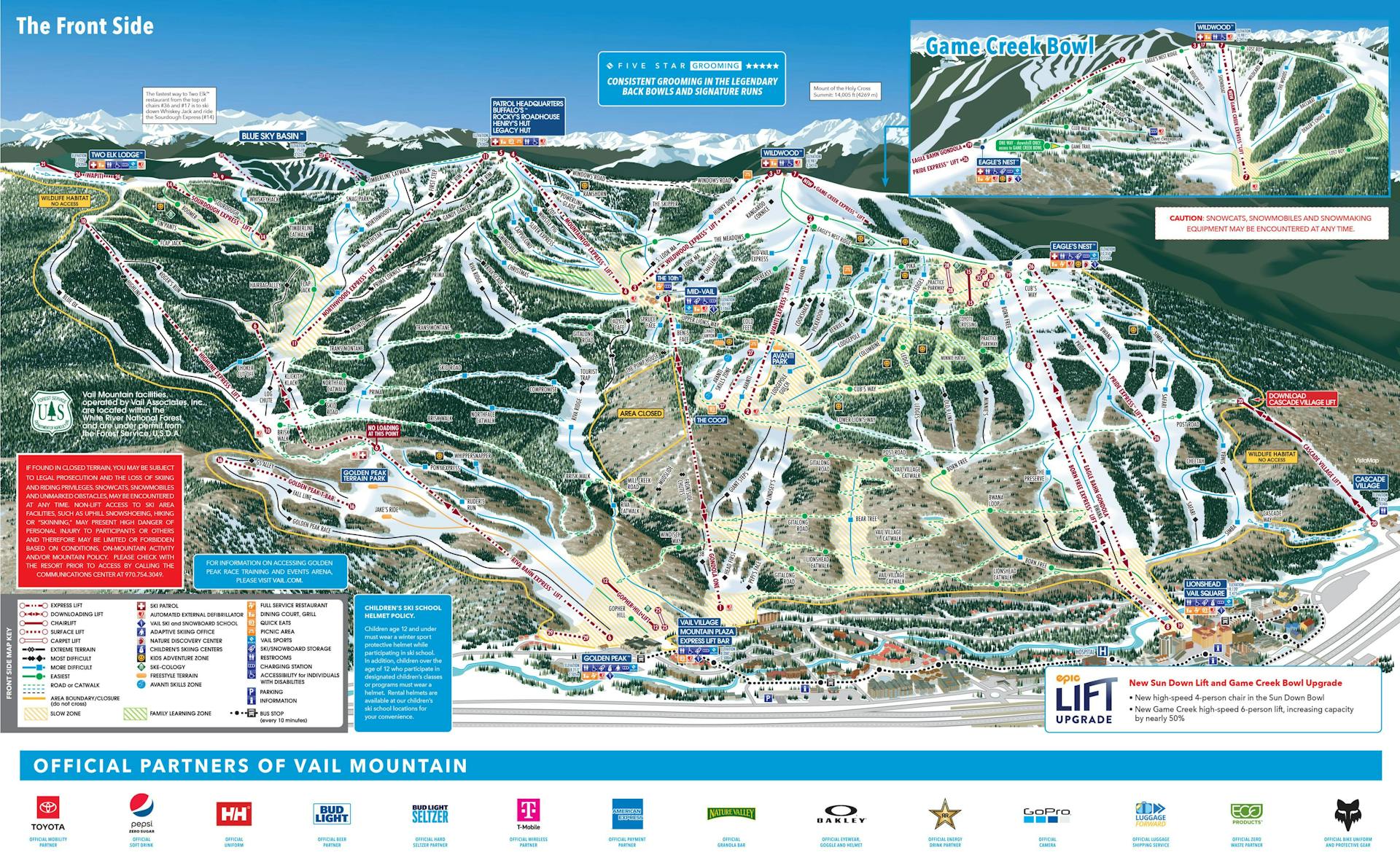Vail ski map