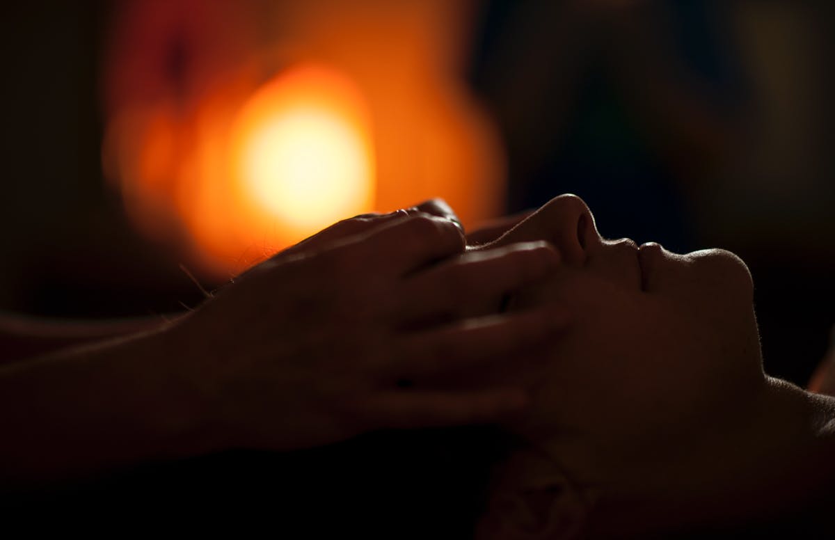 Woman receiving face massage at Davos Spa