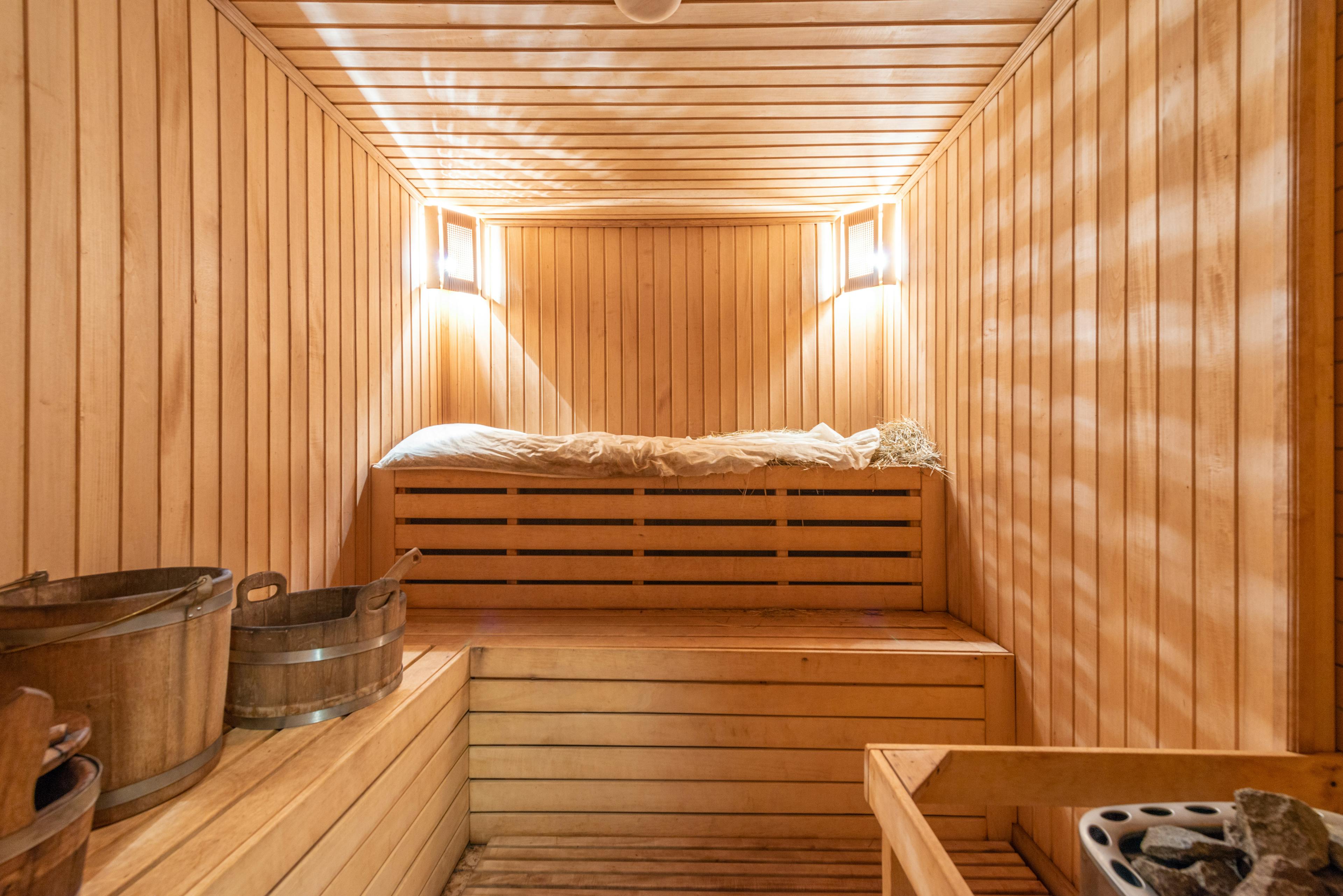Empty sauna room in Switzerland 