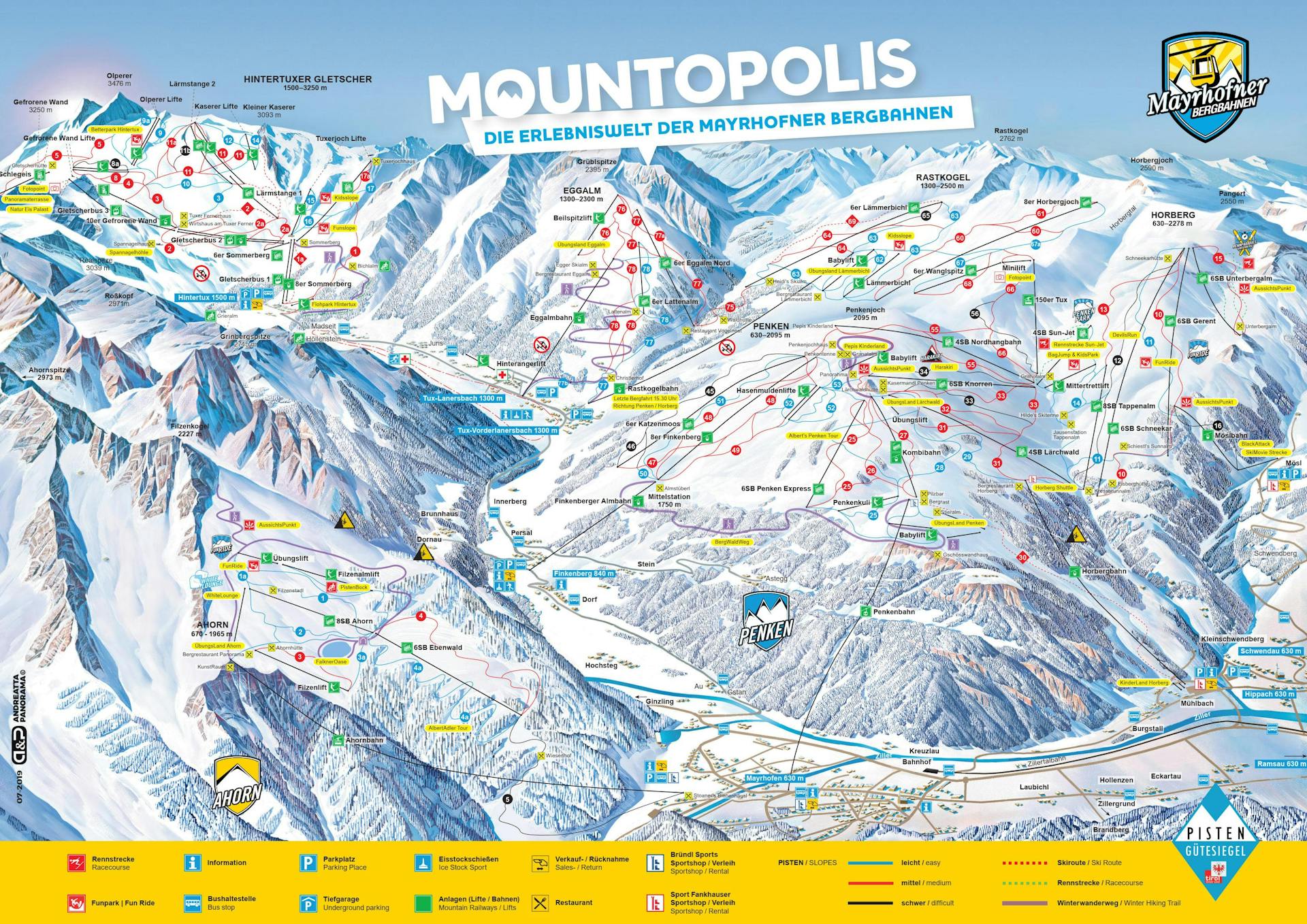 Hippach ski map