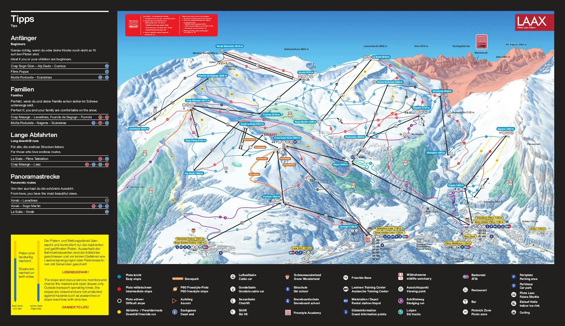 CHLAX piste map