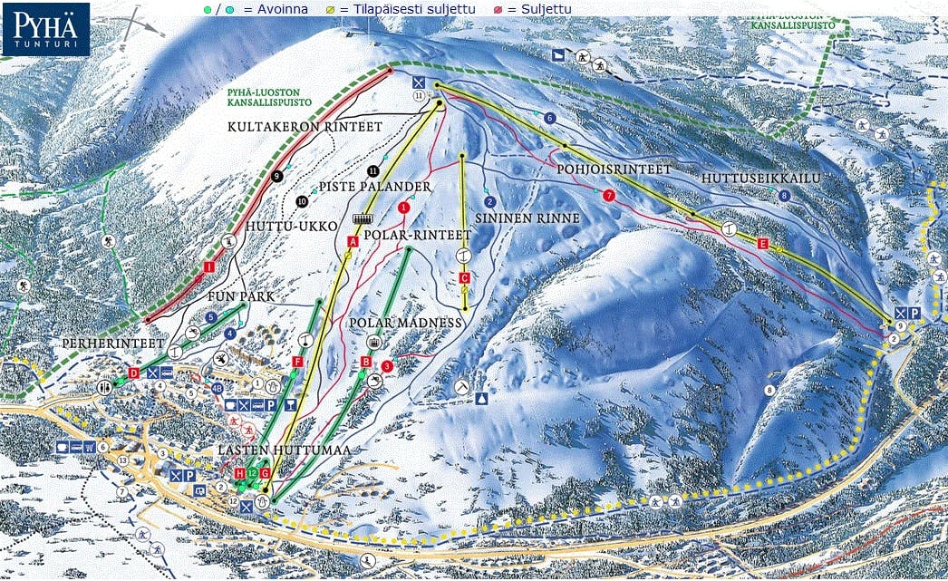 Pyha ski map