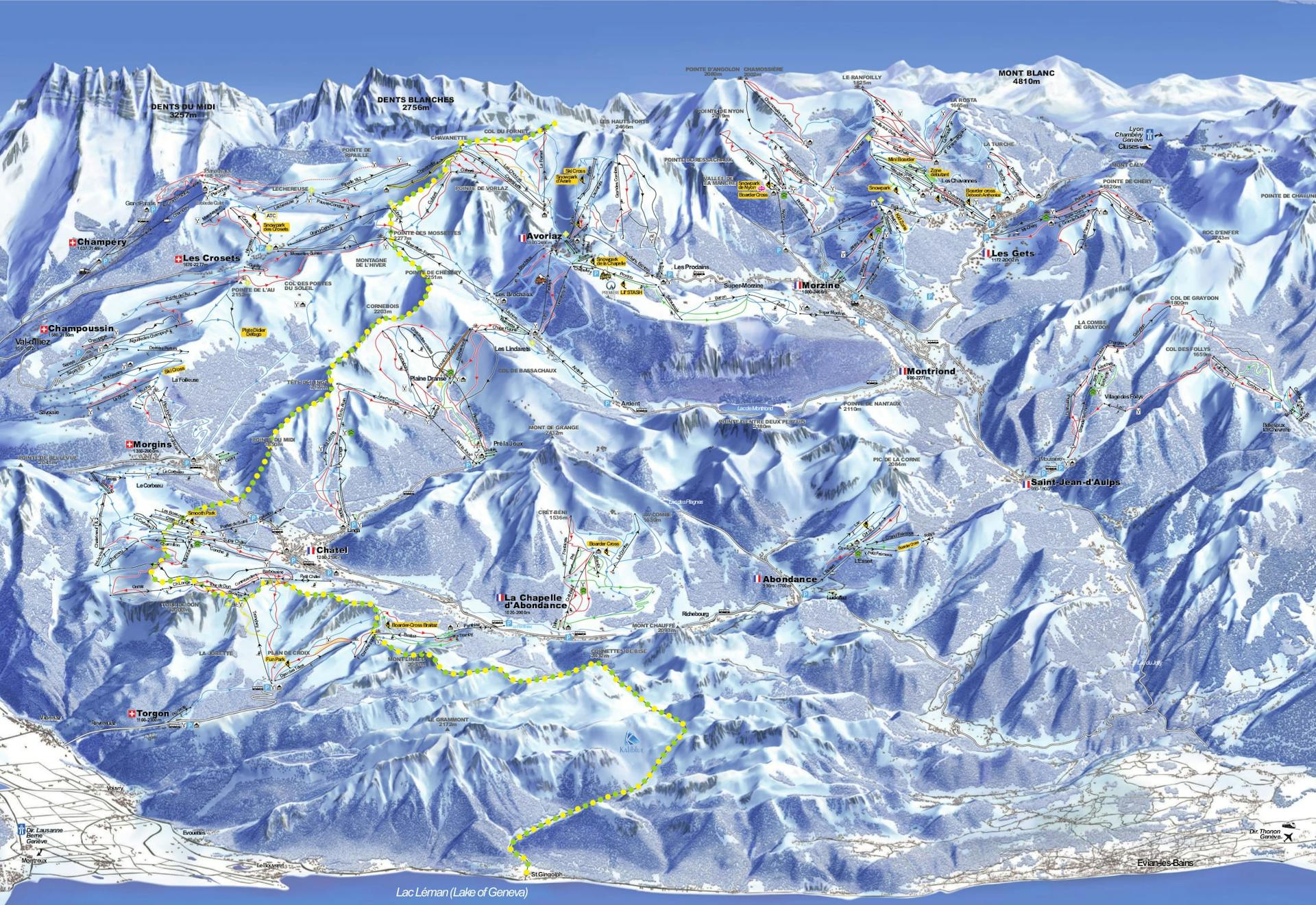 Avoriaz ski map