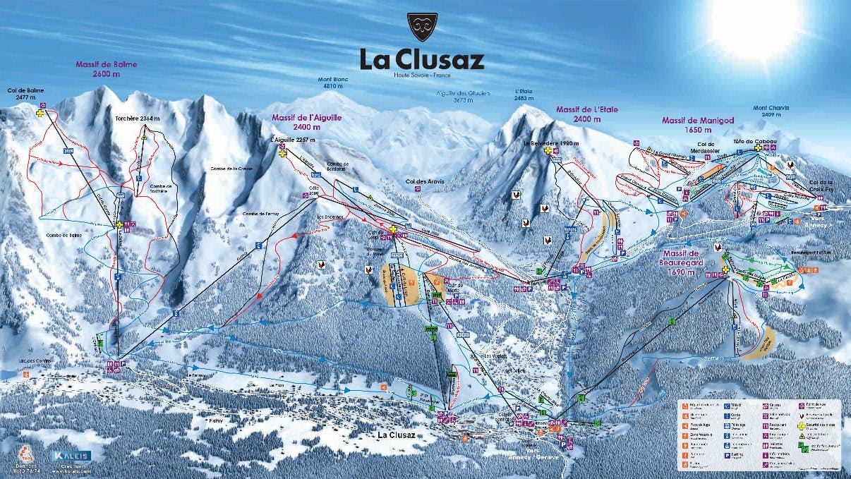 La Clusaz ski map