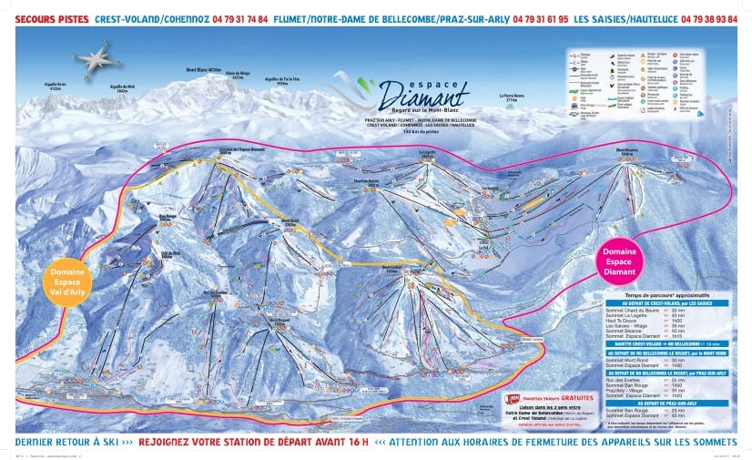 Notre-Dame-de-Bellecombe ski map