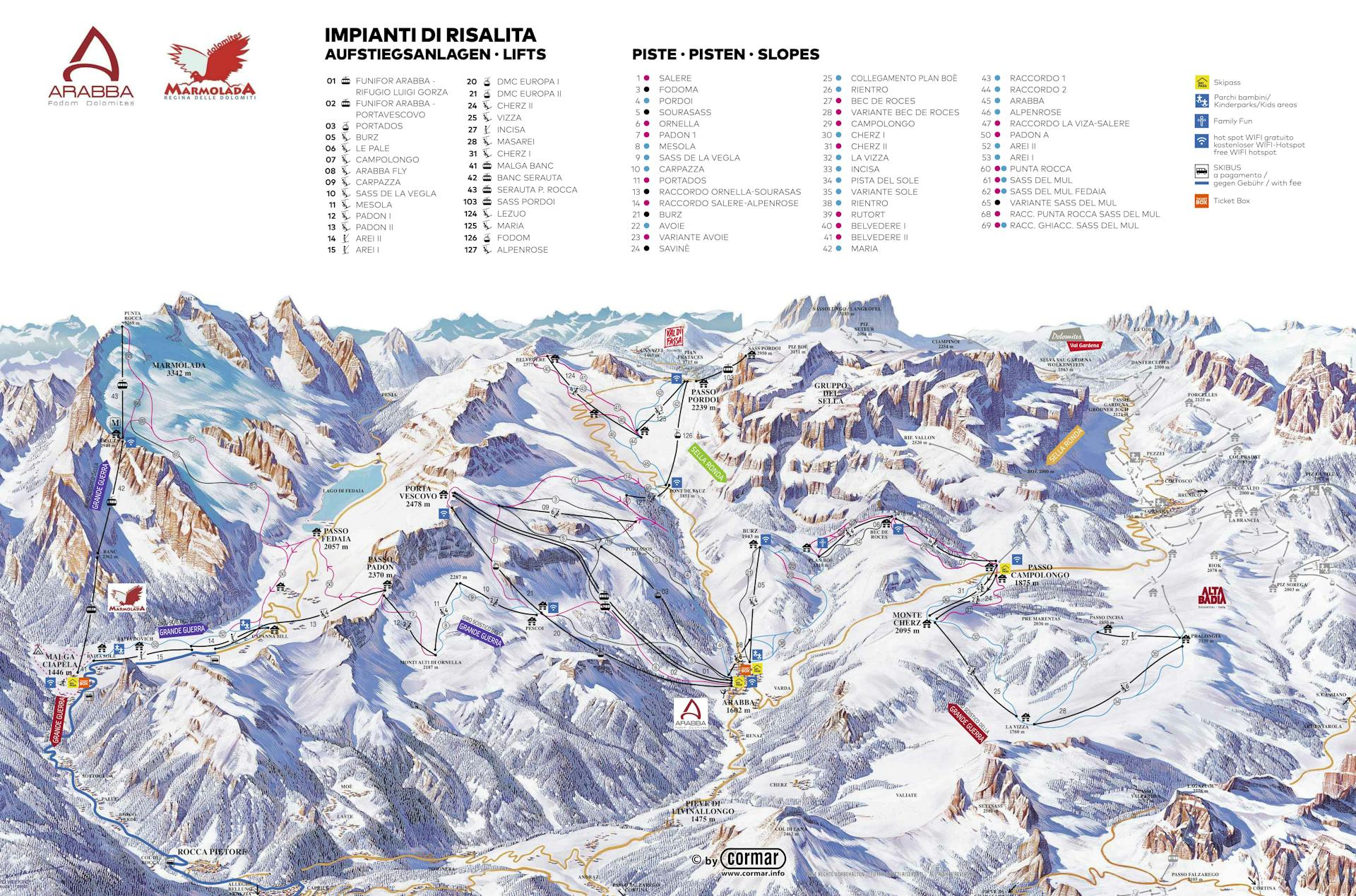Arabba ski map