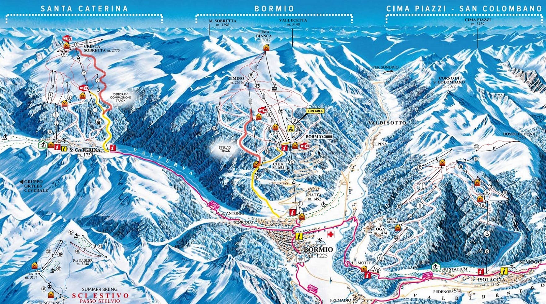 Santa Caterina Valfurva ski map